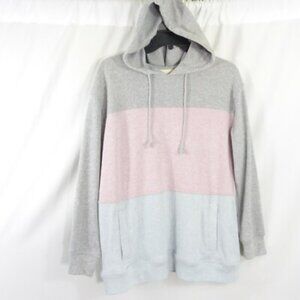 Melloday plus size 3X hoodie in grey/mauve/blue NWT